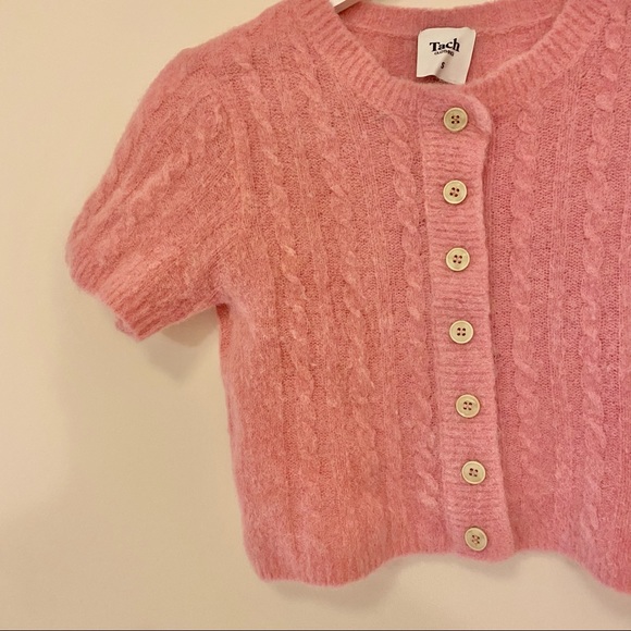 Tach Clothing Dahlia cropped top in poppy pink - Picture 4 of 14